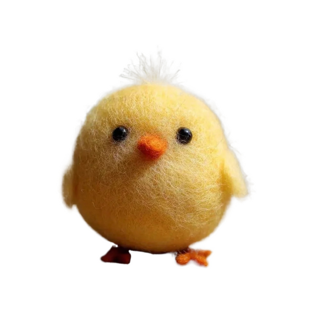Little Golden Spring Chick – Wool Felt Easter Figurine