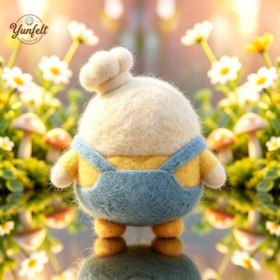 Handmade Wool Felt Eggling Figurine – Cute Desk Decor Gift