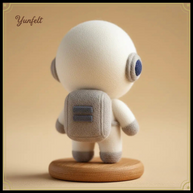 Astronaut Figurine – Wool Felt Cosmic Desk Companion