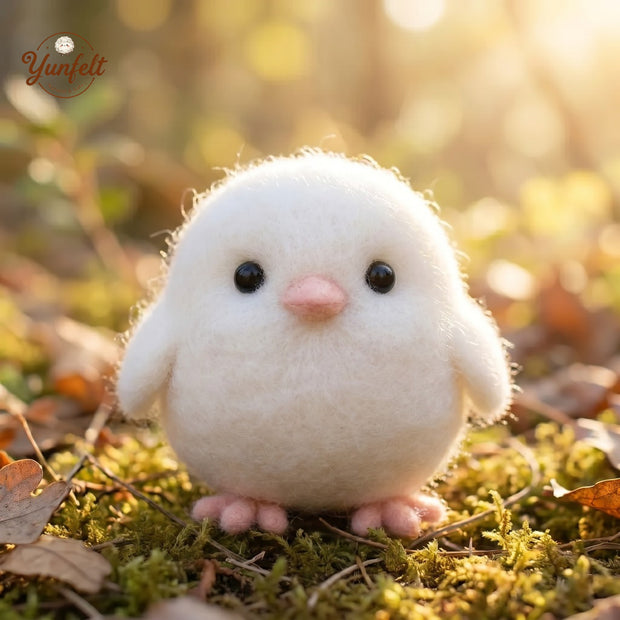 Little Golden Spring Chick – Wool Felt Easter Figurine