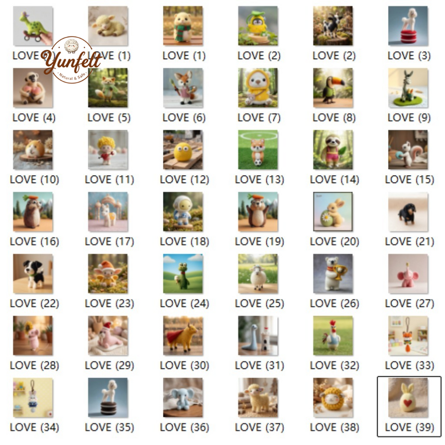 Blind Box – Random Wool Felt Animal Figurine