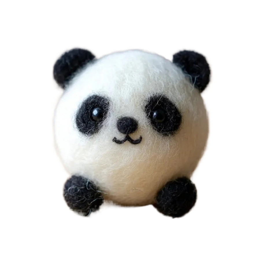 Round Chubby Panda Figurine – Classic or Blushing with Bow