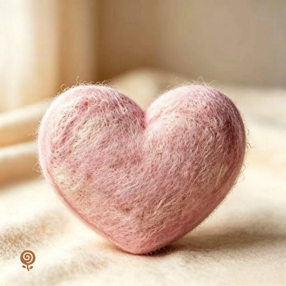 The Little Garden Heart – Handmade Wool Felt Keepsake