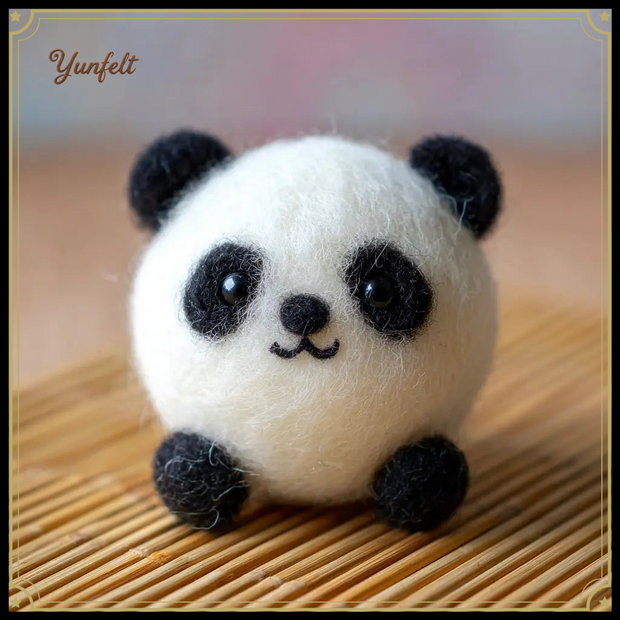 Round Chubby Panda Figurine – Classic or Blushing with Bow