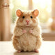Handmade Wool Felt Standing Hamster Figurine – Cute Desk Decor Gift