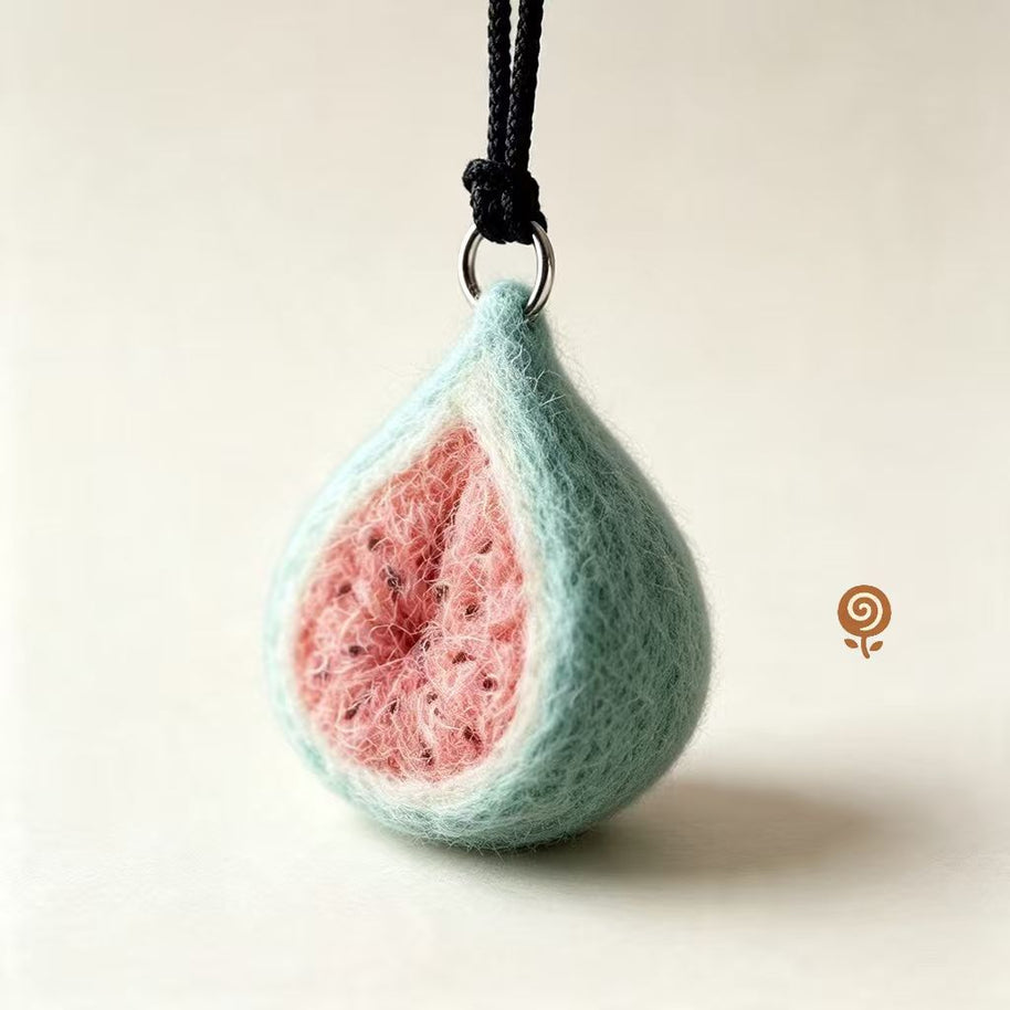 The Pastel Avocado – Handmade Wool Felt Fruit Bag Charm