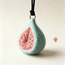 The Pastel Avocado – Handmade Wool Felt Fruit Bag Charm