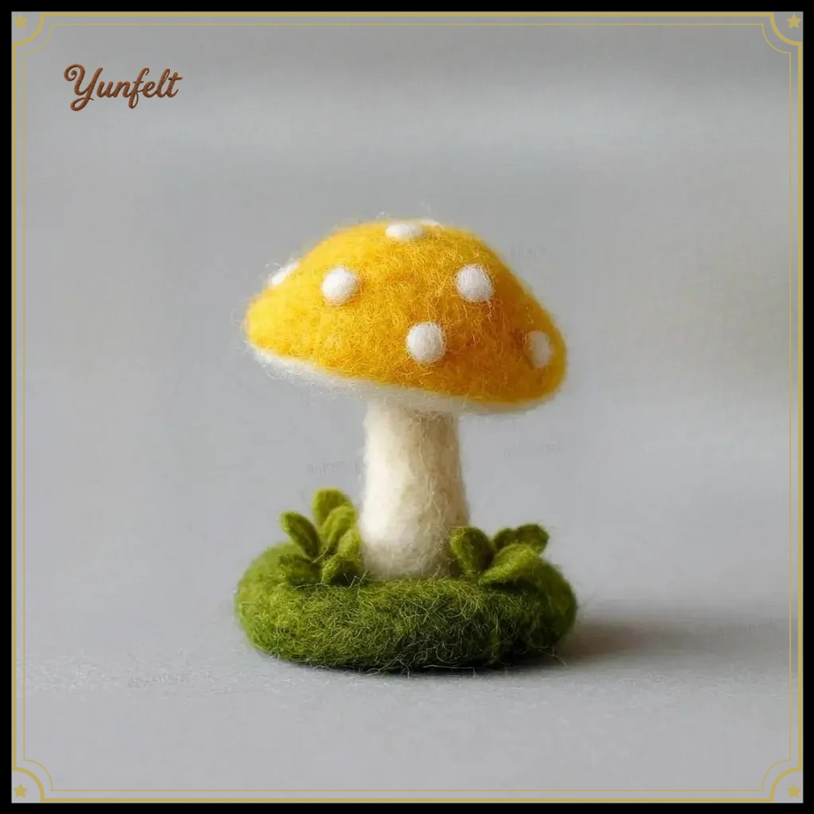 Woodland Mushroom Figurines – Wool Felt Twin or Spotted