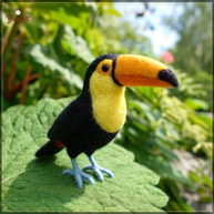 Tropical Toucan – Wool Felt Rainforest Desk Companion