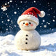 Handmade Wool Felt Snowman Figurine – Christmas Desk Decor Gift