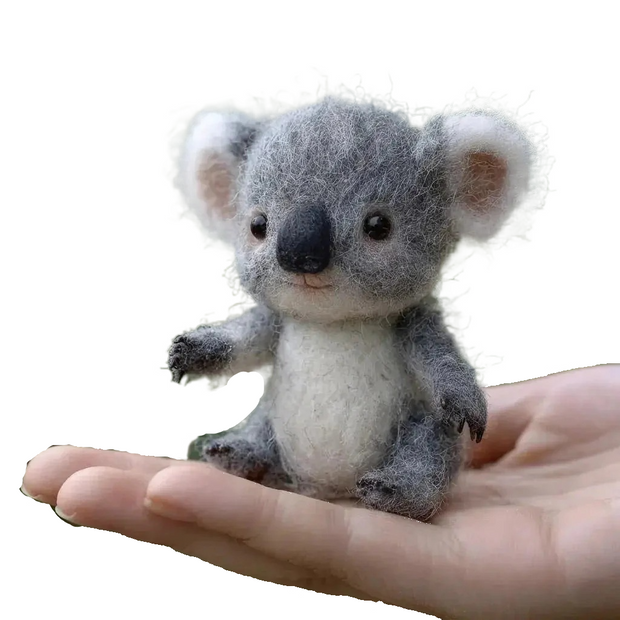 Needle Felted Koala – Wool Felt Miniature Australian Friend