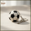 Classic Soccer Ball Keychain – Wool Felt Sports Fan Accessory