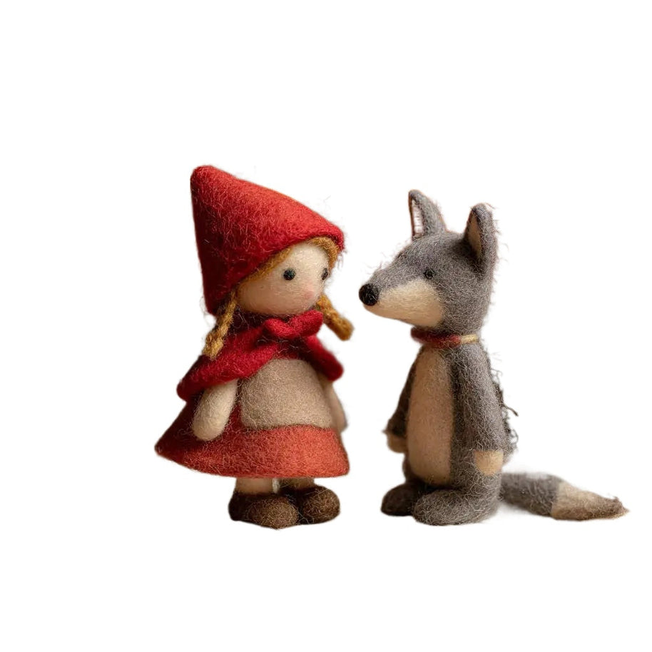 Little Red Riding Hood & The Wolf – Wool Felt Storybook Duo