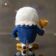 Champion Gentleman Eagle with Trophy – Wool Felt Success Mascot