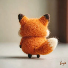 The Roly-Poly Little Fox – Handmade Wool Felt Figurine