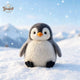Handmade Wool Felt Snowy Penguin Figurine – Winter Desk Decor Gift