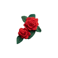Twin Flower Brooch – Nature Inspired Wool Felt Lapel Pin