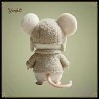 Aviator Mouse – Wool Felt Little Explorer Figurine