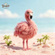 The Fluffy Pink Flamingo – Handmade Wool Felt Figurine