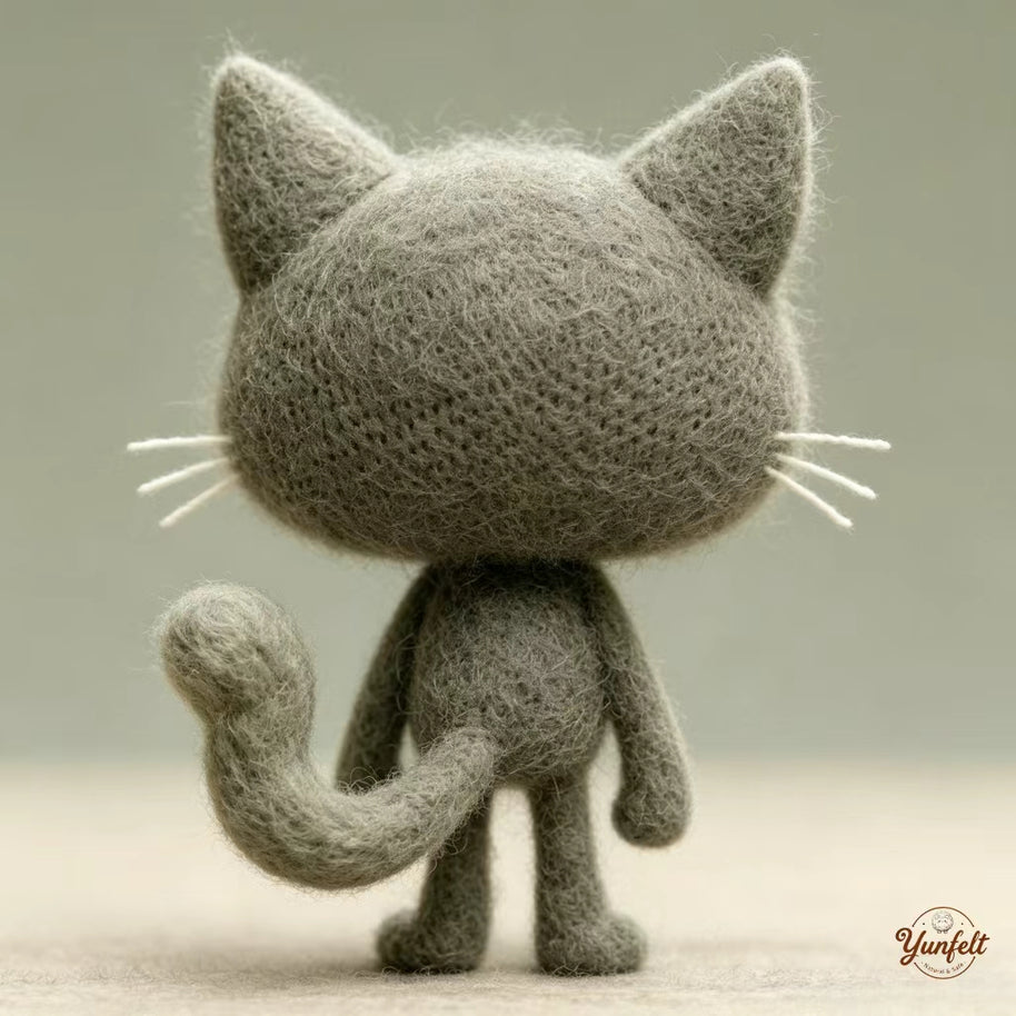 Grumpy Cat The Unimpressed – Handmade Wool Felt Figurine