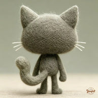 Grumpy Cat The Unimpressed – Handmade Wool Felt Figurine