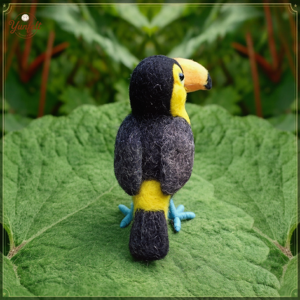 Tropical Toucan – Wool Felt Rainforest Desk Companion