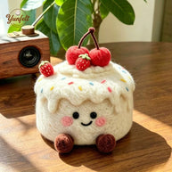 Handmade Wool Felt Berry Cake Figurine – Sweet Desk Decor Gift
