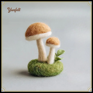 Woodland Mushroom Figurines – Wool Felt Twin or Spotted